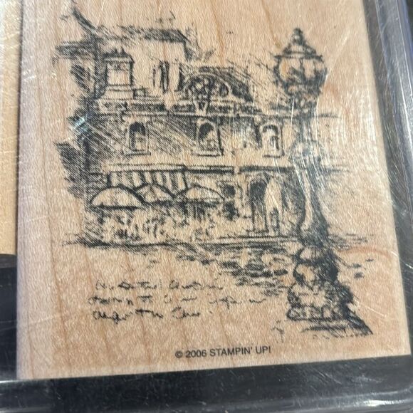 Stampin Up Travel Sketchbook Rubber Stamp Set 6 2006 Retired Craft Stationary - Picture 5 of 8